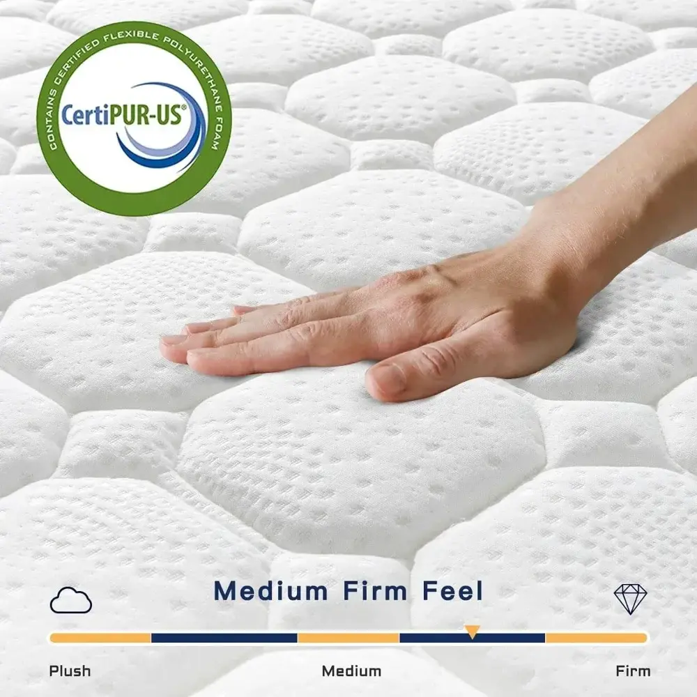 8 Inch Multilayer Hybrid Twin Mattress - Multiple Sizes & Styles Available, Ergonomic Design with Memory Foam and Pocket Spring