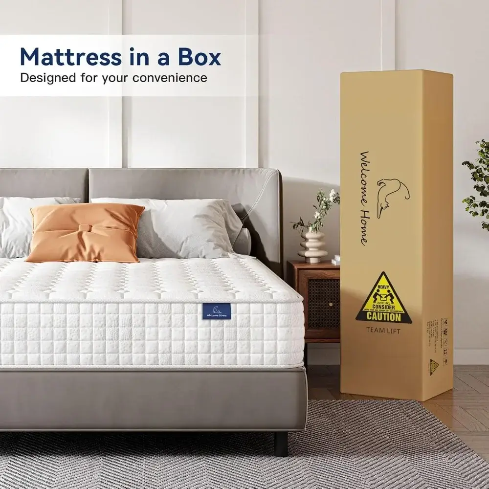 8 Inch Multilayer Hybrid Twin Mattress - Multiple Sizes & Styles Available, Ergonomic Design with Memory Foam and Pocket Spring
