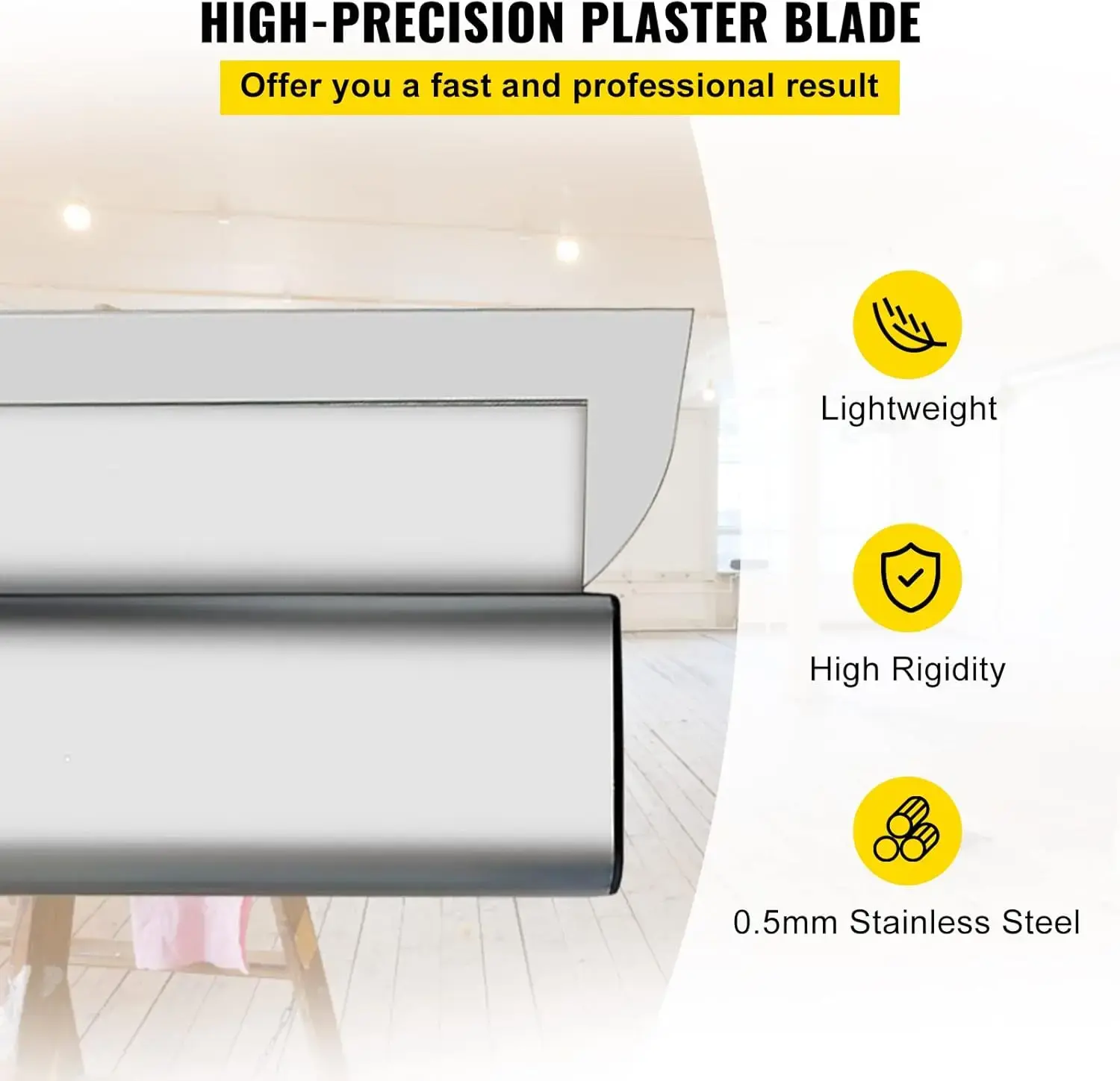 Skimming Blade,24 inch Smoothing Knife, European Stainless Steel Construction Knife