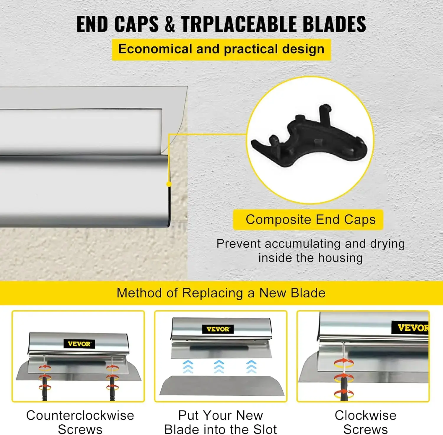 Skimming Blade,24 inch Smoothing Knife, European Stainless Steel Construction Knife