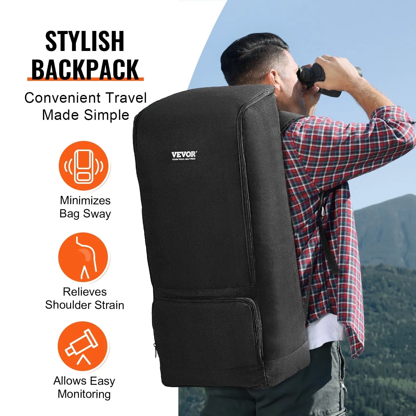 Telescope Case 29.9" Multipurpose Shock-Absorbent Telescope Storage Bag