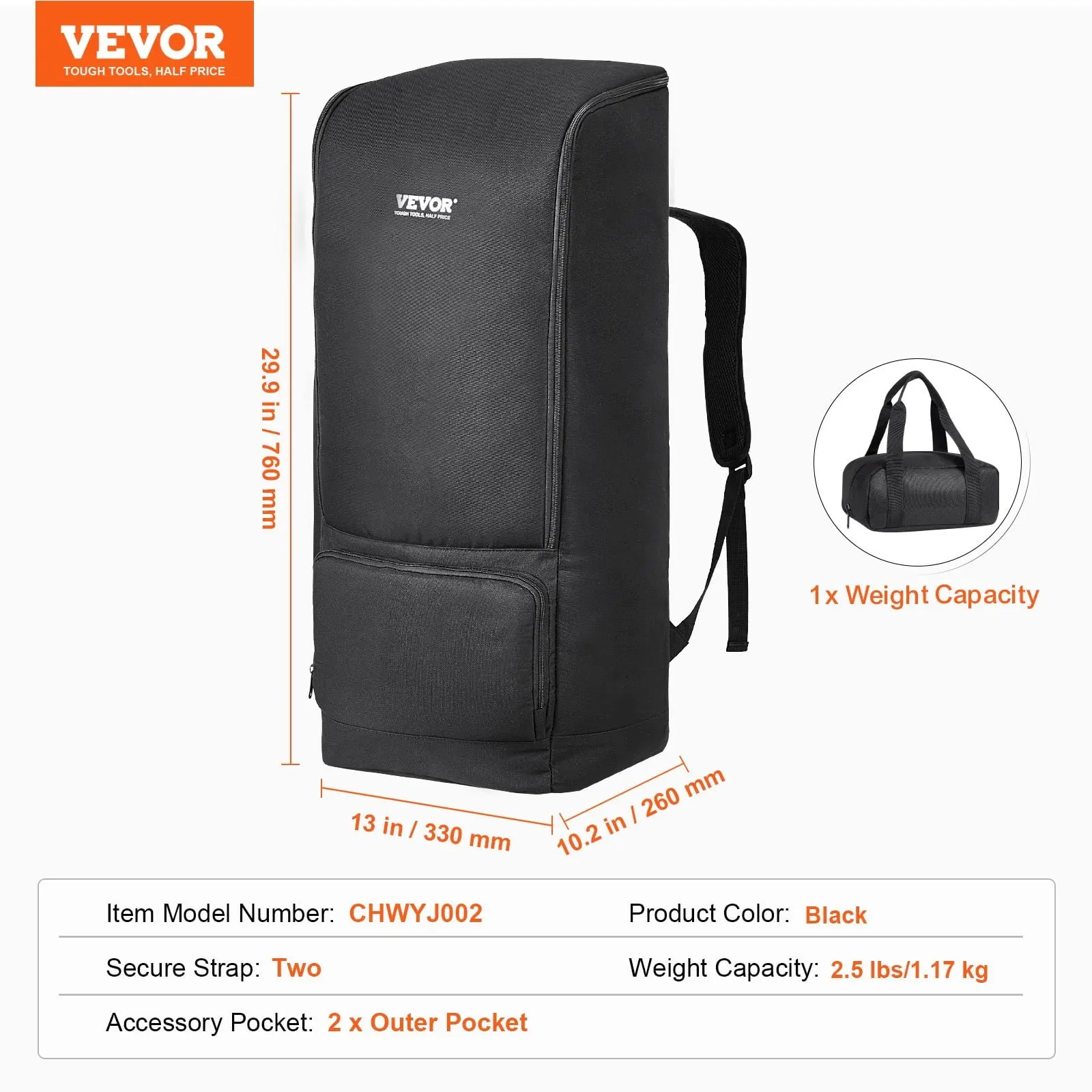 Telescope Case 29.9" Multipurpose Shock-Absorbent Telescope Storage Bag