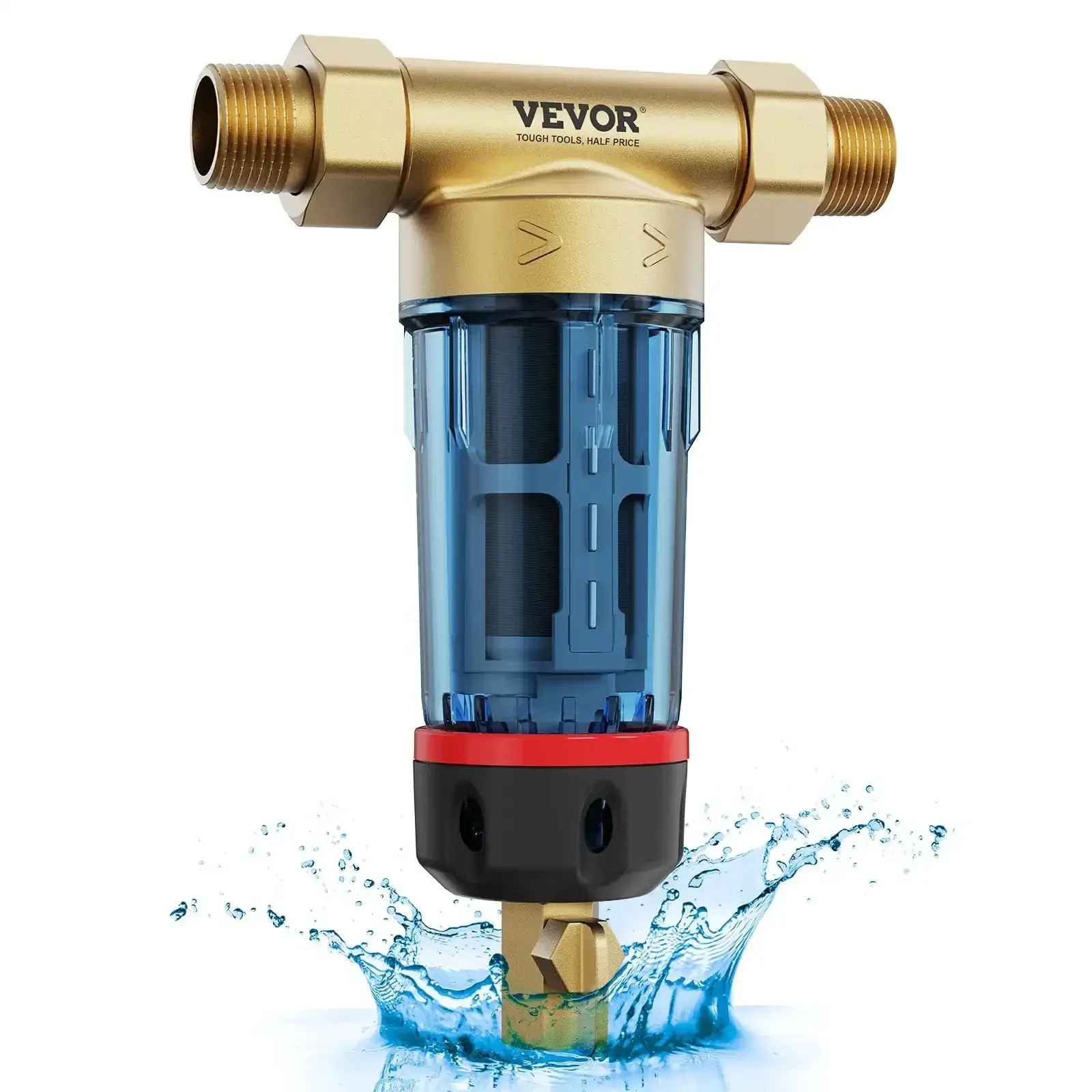 Spin Down Filter, 40 Micron Whole House Sediment Filter for Well Water