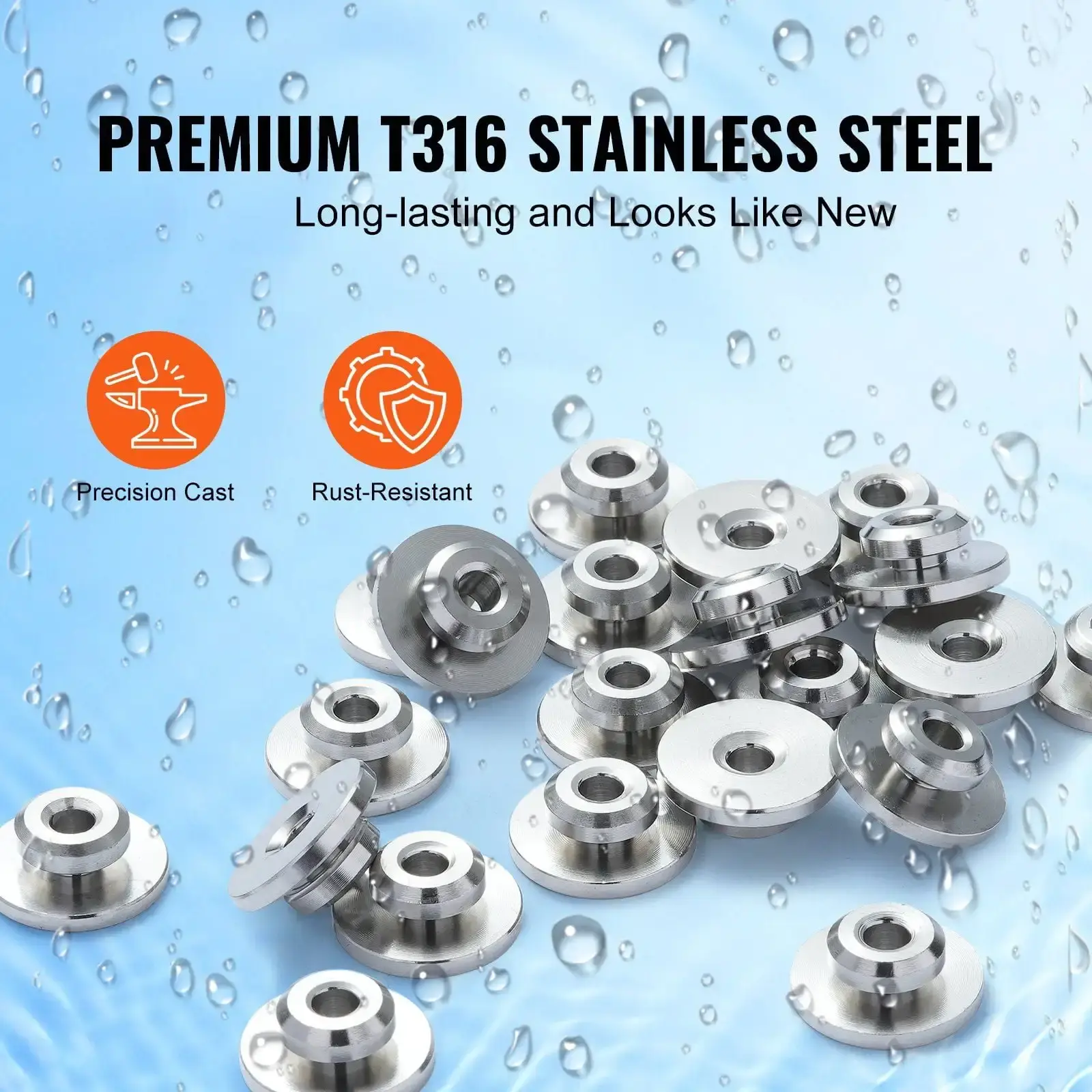 51Pack Cable Railing Kit 1/8" Wheel Protector Sleeves, Bundle with Black Invisible 1/8" Swage Tensioner and Terminal