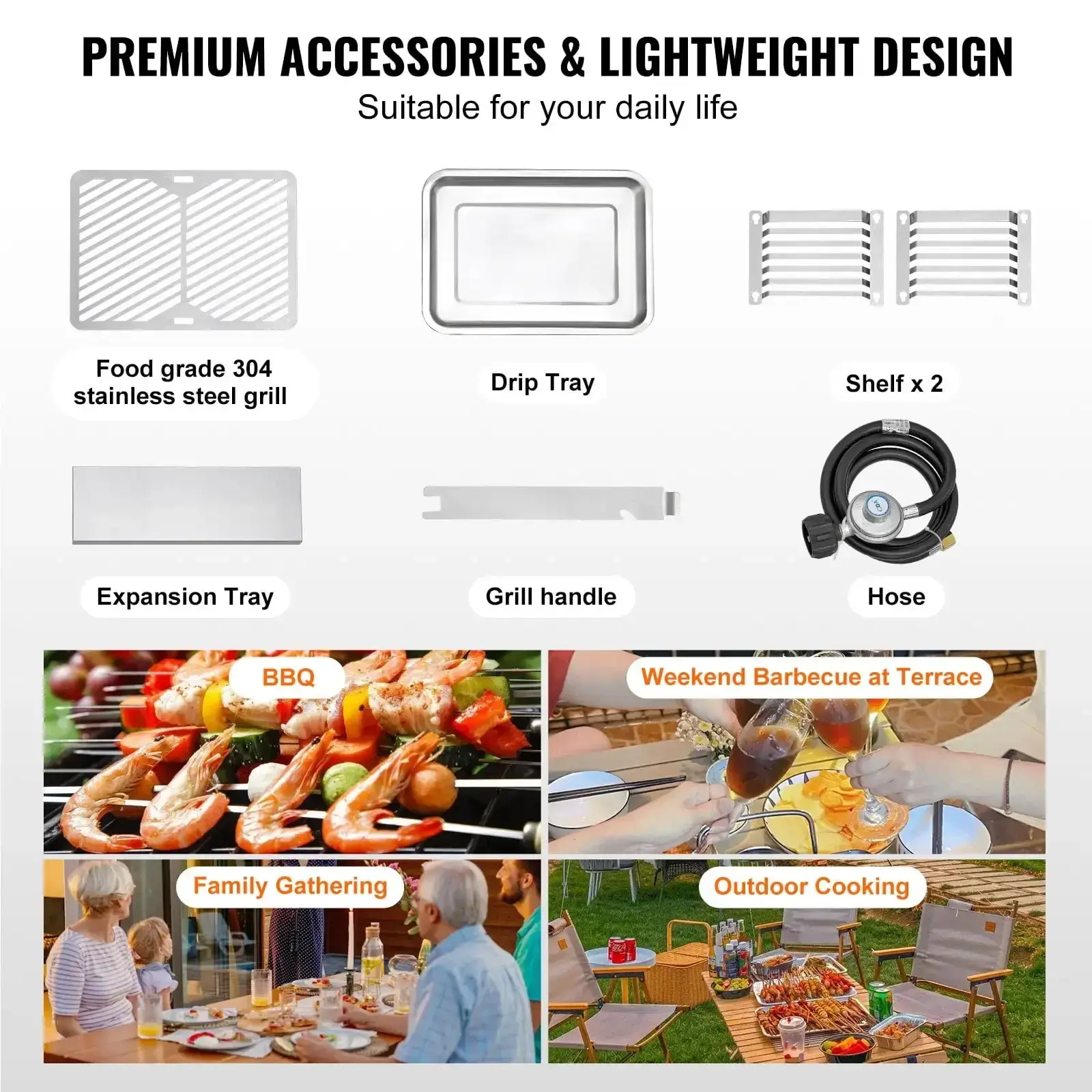 Propane Steak Grill 1500°F Portable Infrared Broiler for Outdoor Barbecue