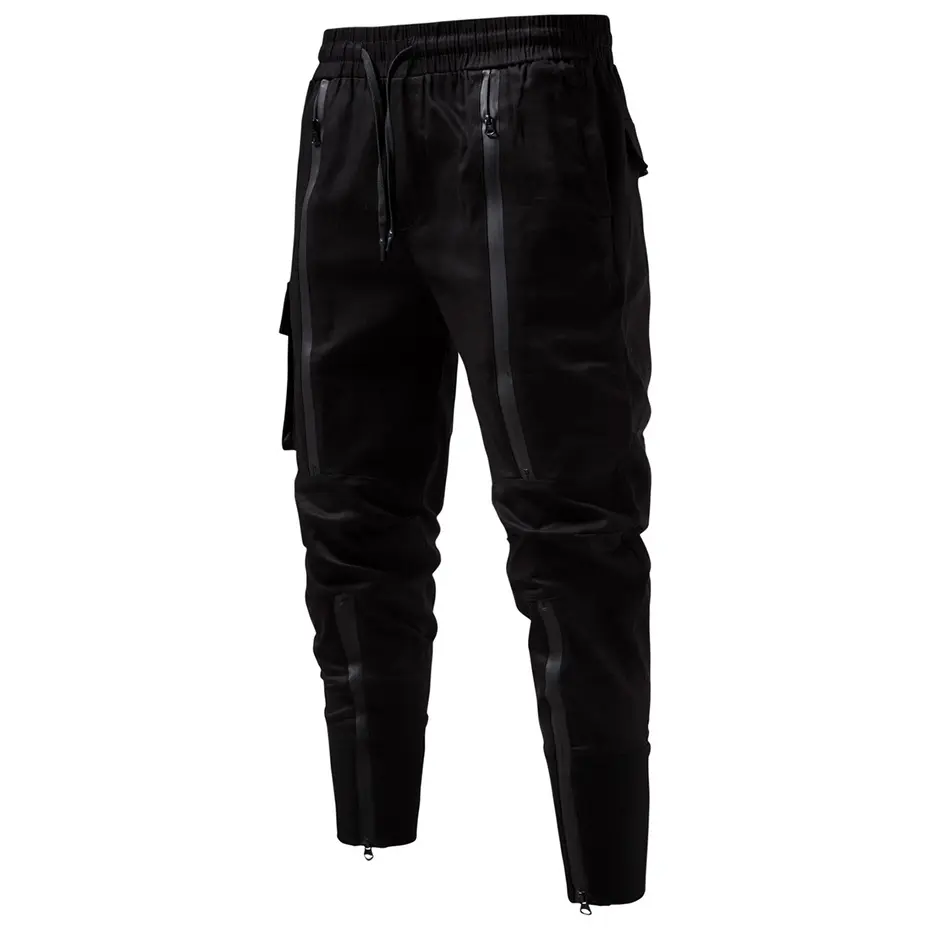 Men's Techwear Streetwear Cargo Pants Long Zipper Fashion Black Pants Hip Hop Man Y2K Pants Trousers Joggers 2023 New Sweatpants