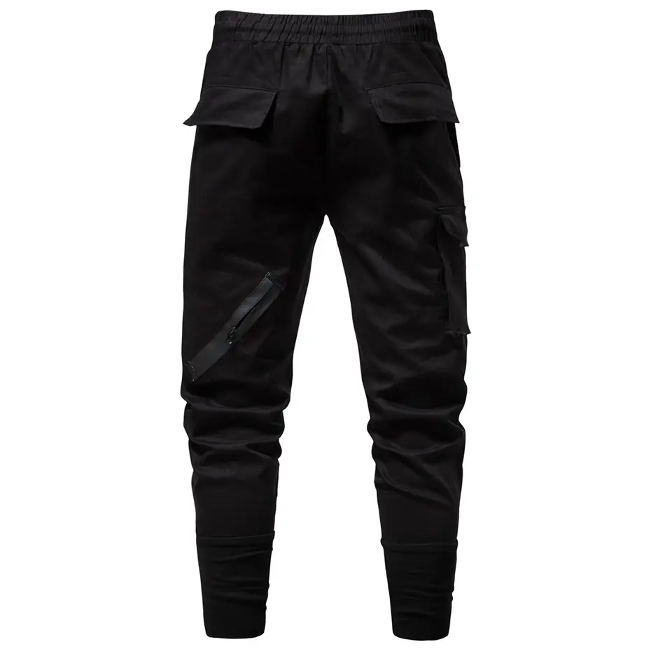 Men's Techwear Streetwear Cargo Pants Long Zipper Fashion Black Pants Hip Hop Man Y2K Pants Trousers Joggers 2023 New Sweatpants