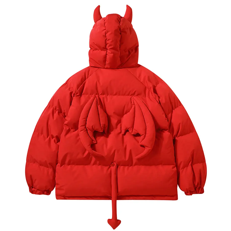 Winter Jackets Monster Coat Thicken Parkas Streetwear Harajuku Oversized Hip Hop Padded Puffer Jacket Bubble Coat with Bag Wings