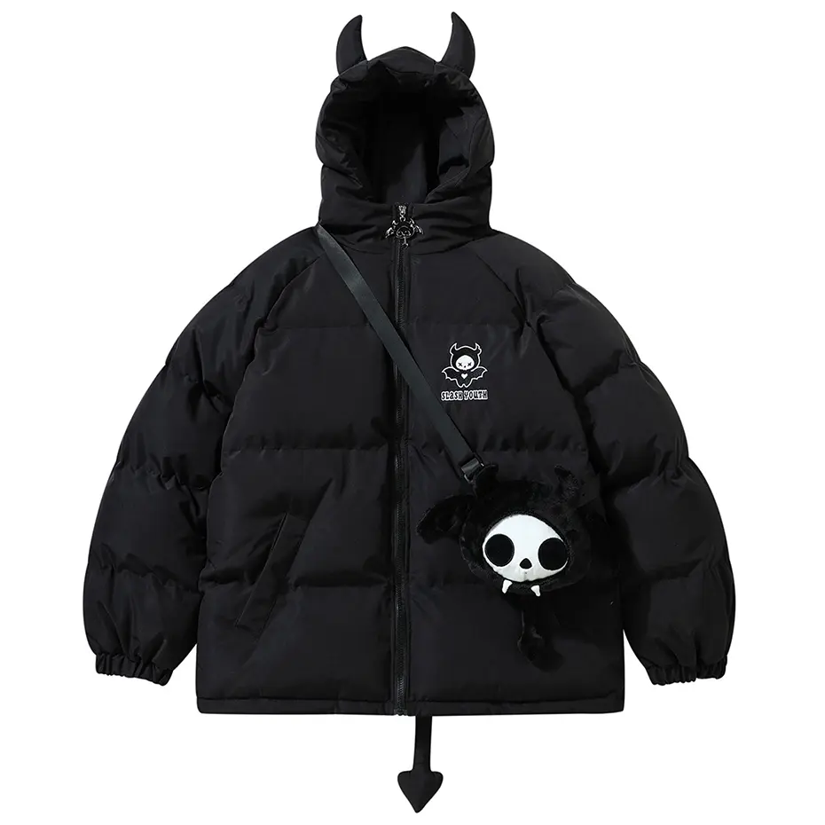 Winter Jackets Monster Coat Thicken Parkas Streetwear Harajuku Oversized Hip Hop Padded Puffer Jacket Bubble Coat with Bag Wings