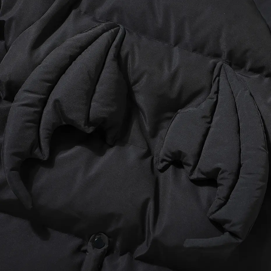 Winter Jackets Monster Coat Thicken Parkas Streetwear Harajuku Oversized Hip Hop Padded Puffer Jacket Bubble Coat with Bag Wings