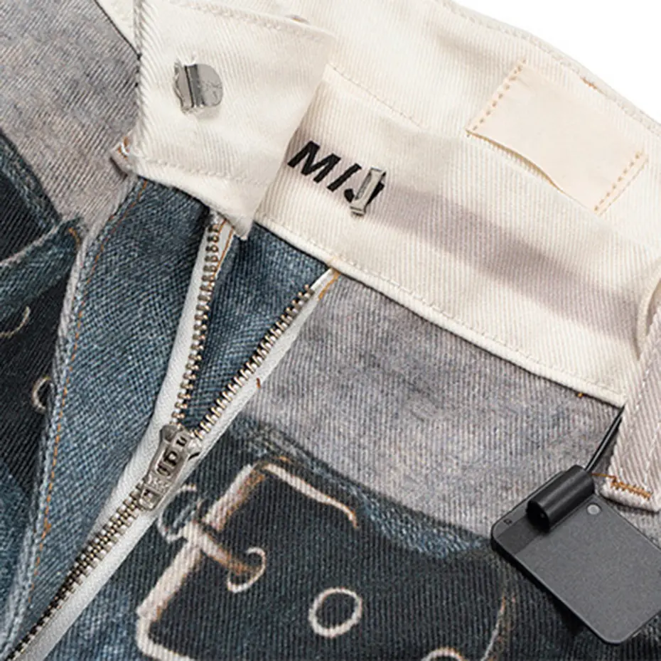 3D Graphic Blue Baggy Jeans Men's Streetwear Harajuku Hip Hop Jeans Fashion Printed Loose Straight Denim Pants