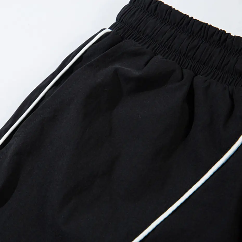Striped Loose Pants Streetwear Oversized Sweatpants Joggers Black Wide Leg Sports Pants Trackpants