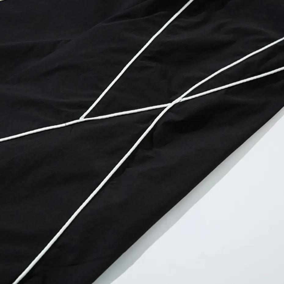 Striped Loose Pants Streetwear Oversized Sweatpants Joggers Black Wide Leg Sports Pants Trackpants