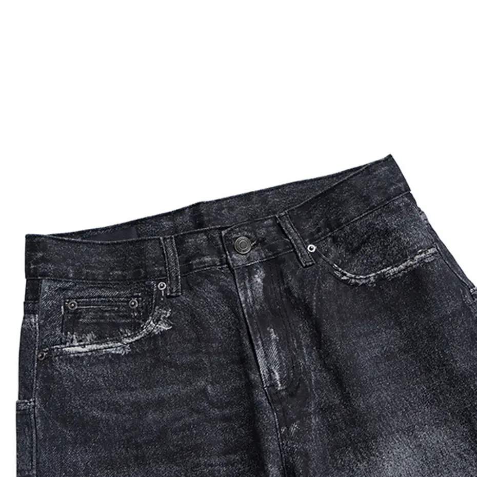 Vintage Baggy Jeans 3D Graphic Loose Straight Denim Pants Men Streetwear Harajuku Hip Hop Jeans