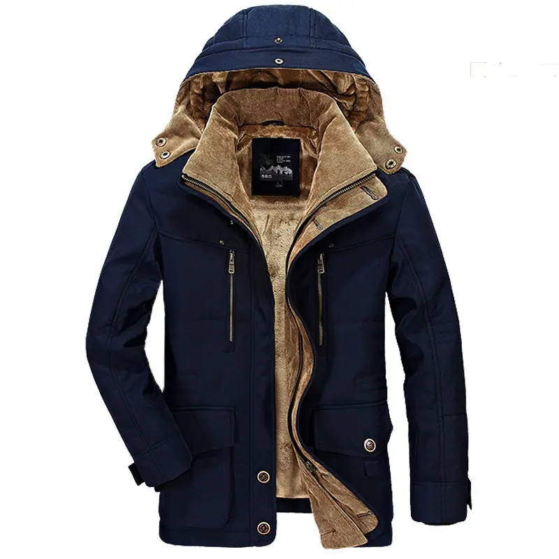 7XL Men Long Winter Coats Down Jackets Hooded Casual Warm Parkas Good Quality Male Fit Winter Coats Multi-pocket Cargo Jackets