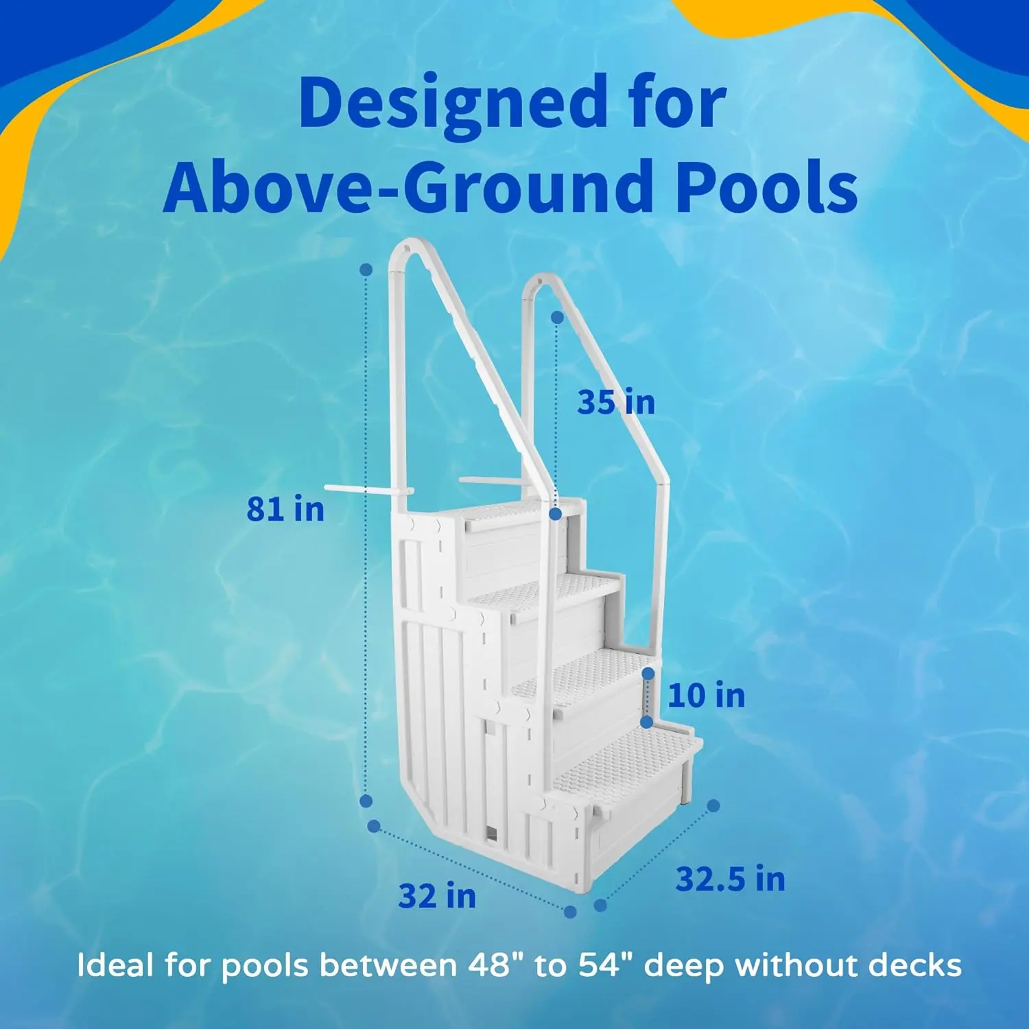 Easy Pool Step Above Ground Swimming Pool Step to Deck