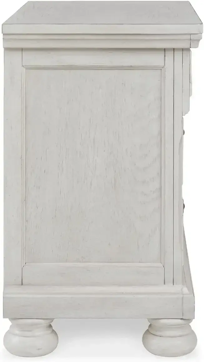 Robbinsdale Traditional 2 Drawer Night Stand, White