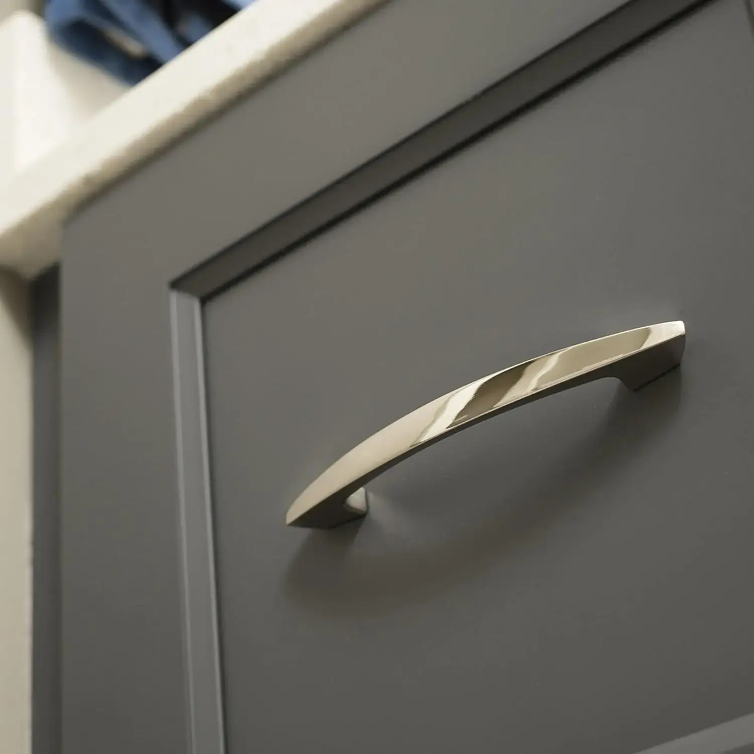1 Pack Solid Core Kitchen Cabinet Pulls, Luxury Cabinet Handles, Hardware for Doors & Dresser Drawers, 6-5/16 Inch (160mm)