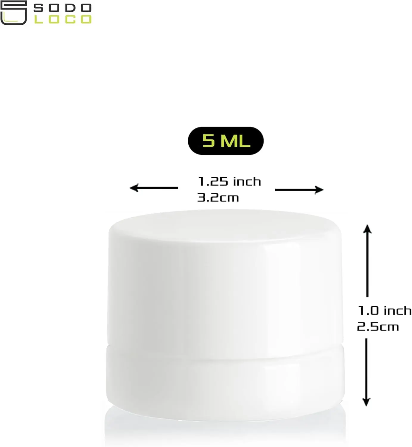 (200 Pack) 5ml Thick White Glass Jars with White Child Resistant Lids - UV Resistant - Storage for Oil, Lip Balm, Wax, Cosmetics