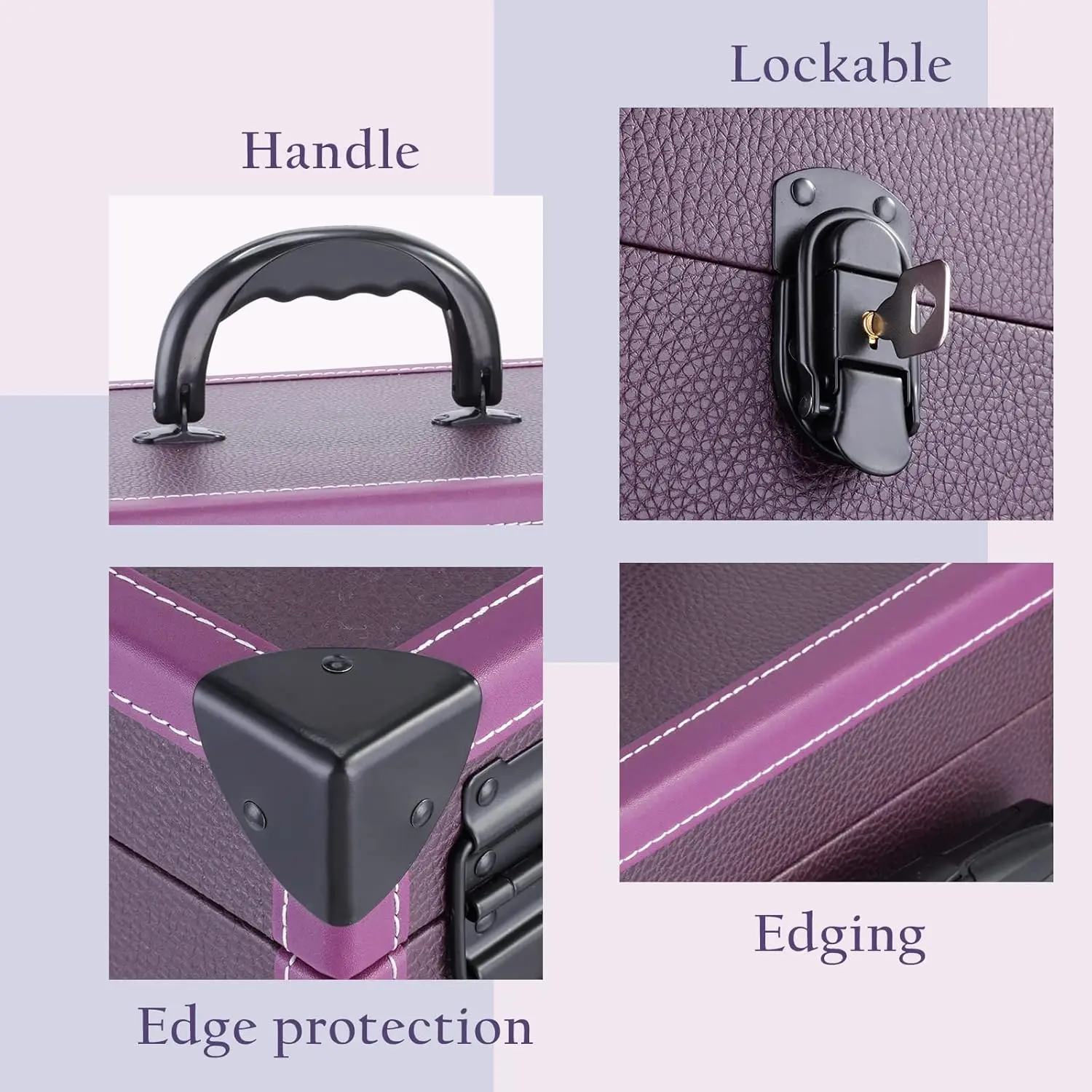 Rolling Nail Case Wheeled Manicure Storage Case Polish Organizer Professional Makeup Trolley for Studio or Travelling Nail