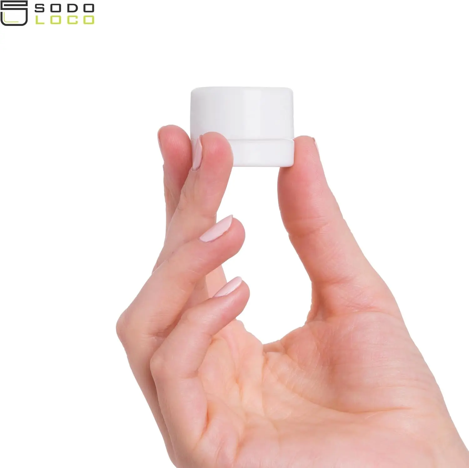 (200 Pack) 5ml Thick White Glass Jars with White Child Resistant Lids - UV Resistant - Storage for Oil, Lip Balm, Wax, Cosmetics