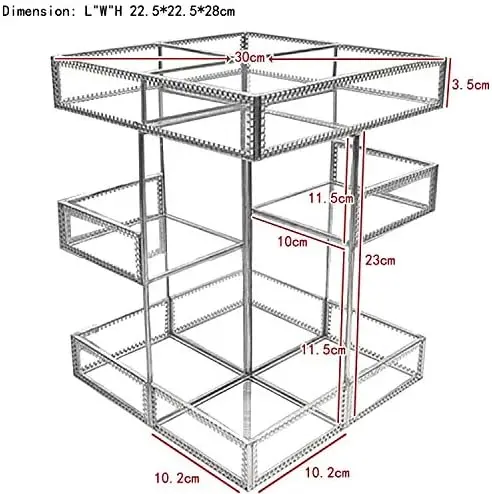 360 Degree Rotation Cosmetic Organizer -Premium Makeup Storage with Spin Base,Antique Countertop Cosmetic Storage