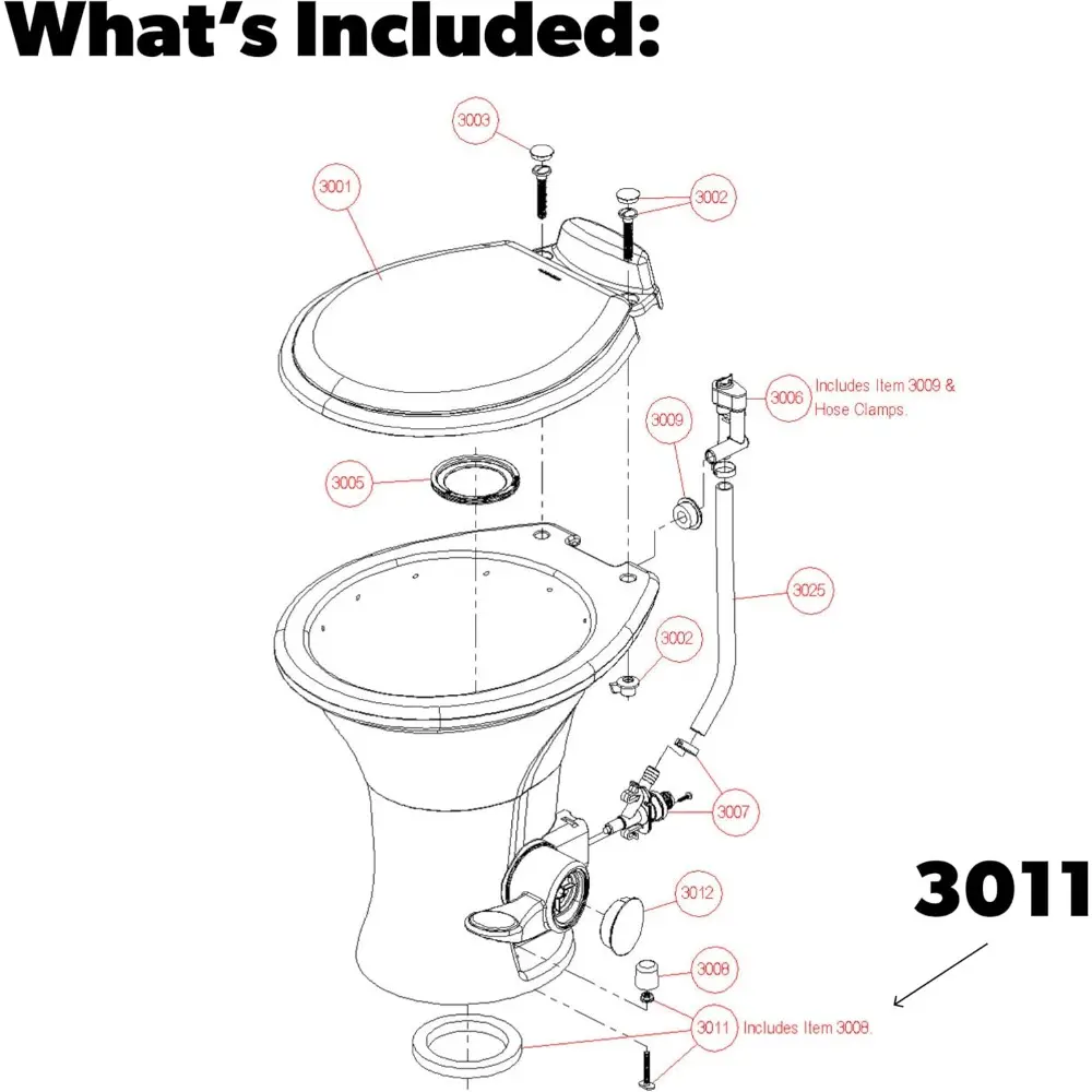310 Standard Toilet, White & 385311652 Mounting Hardware Kit, White