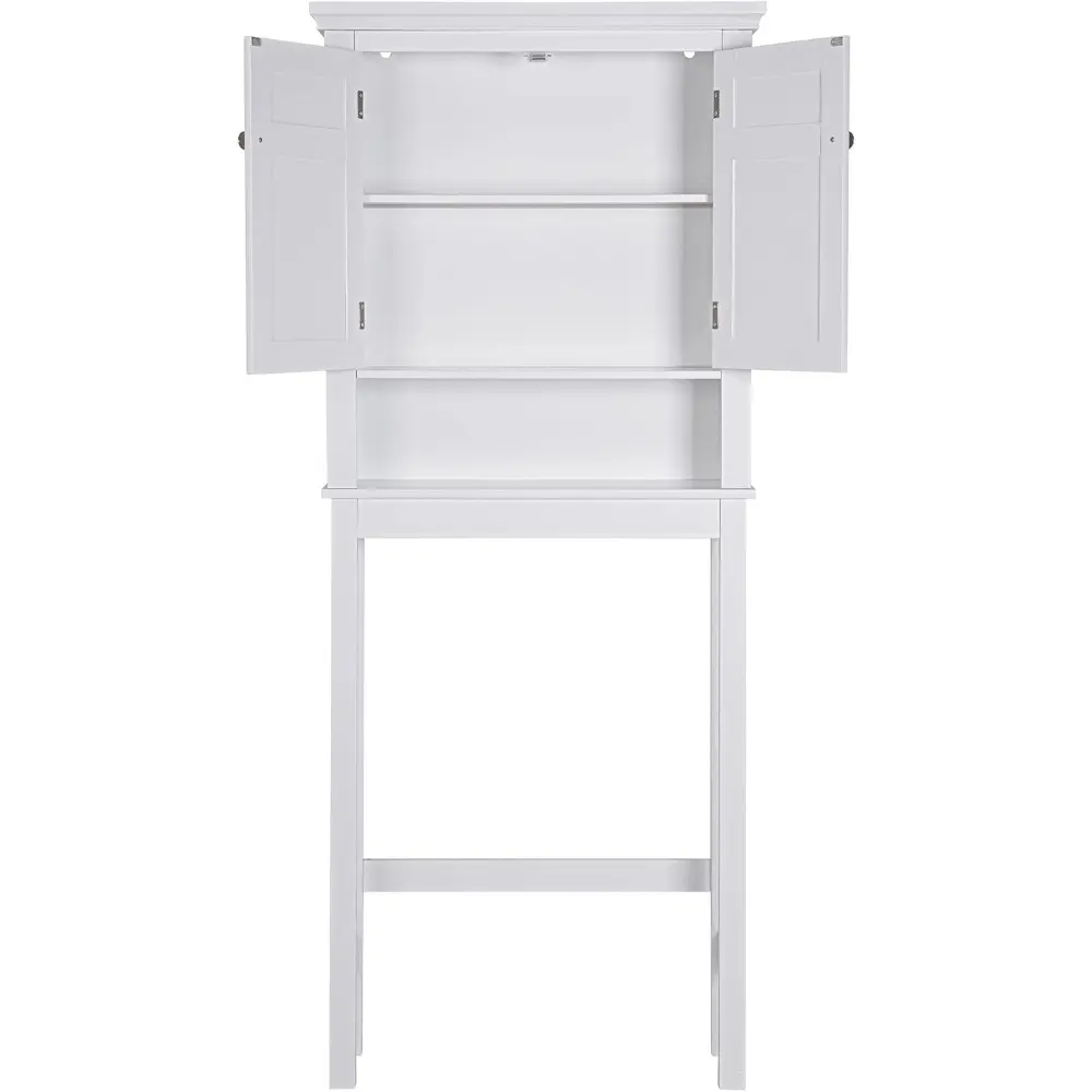 Over The Toilet Storage Cabinet, Bathroom Shelf Over The Toilet, Over Toilet Bathroom Organizer (White)