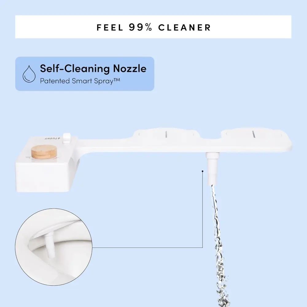 Classic 3.0 Bidet Toilet Seat Attachment - A Non-Electric Self Cleaning Water Sprayer with Adjustable Water Pressure Nozzle, An