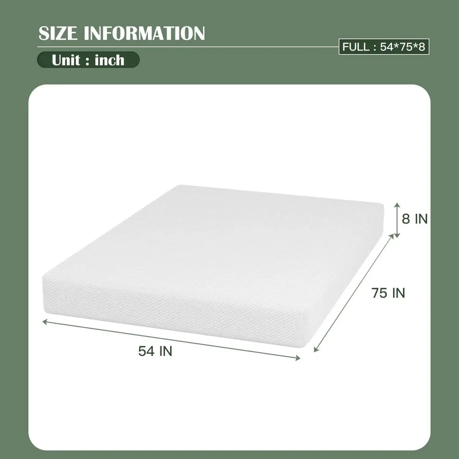 Gel Memory Foam Mattress 8 inch Mattress,Breathable Bed Mattress for Cooler Sleep Supportive & Pressure Relief