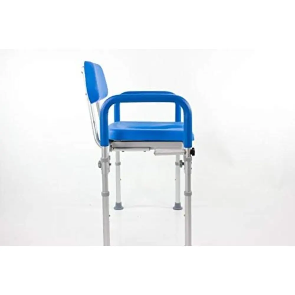 Dignity Ultra-Premium Padded Commode Shower Chair, Comfortable Raised Toilet Seat with Padded Arm Handles and Backrest, for Seni