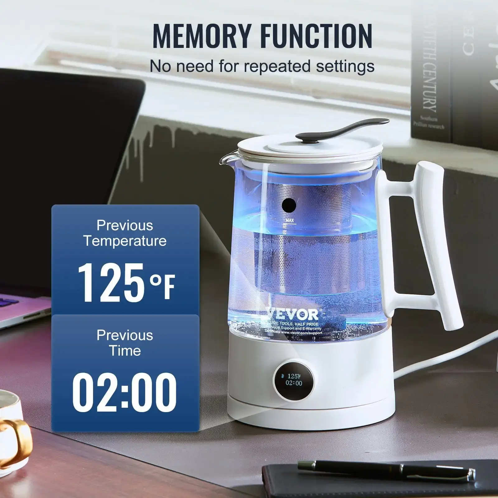Hydrogen Water Pitcher Generator, 1.5 L / 52.8 oz Large Capacity Hydrogen Generator Water Kettle, SPE and PEM Technology