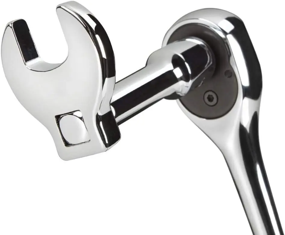 3/8" Drive Crowfoot Wrench - 3/8" Open End Socket Wrench with Drop Forged Construction & Nickel-Chrome Finish - 4912