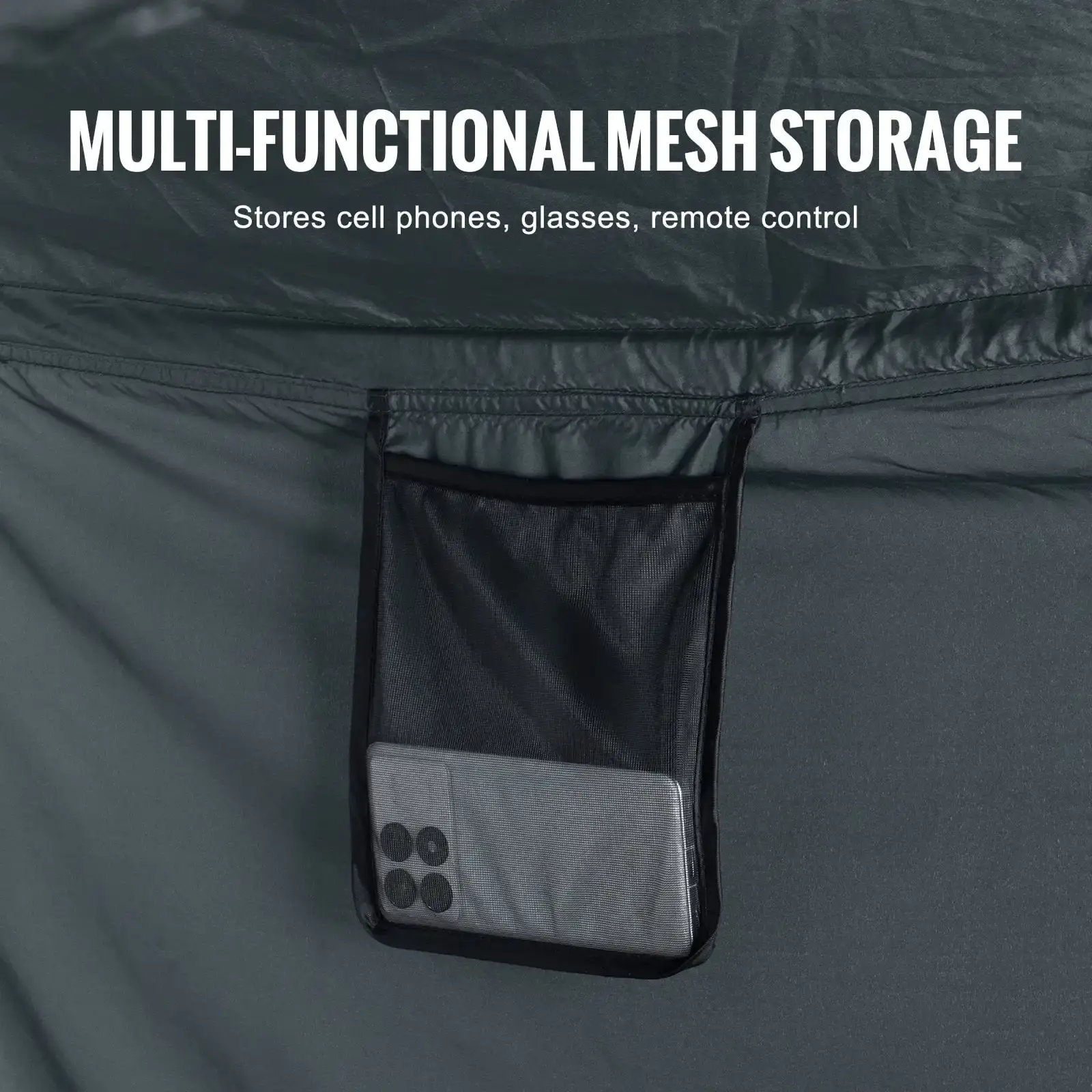 4 Doors Bed Tent Breathable Tent Light Blackout with 0.28 in Fiber Poles