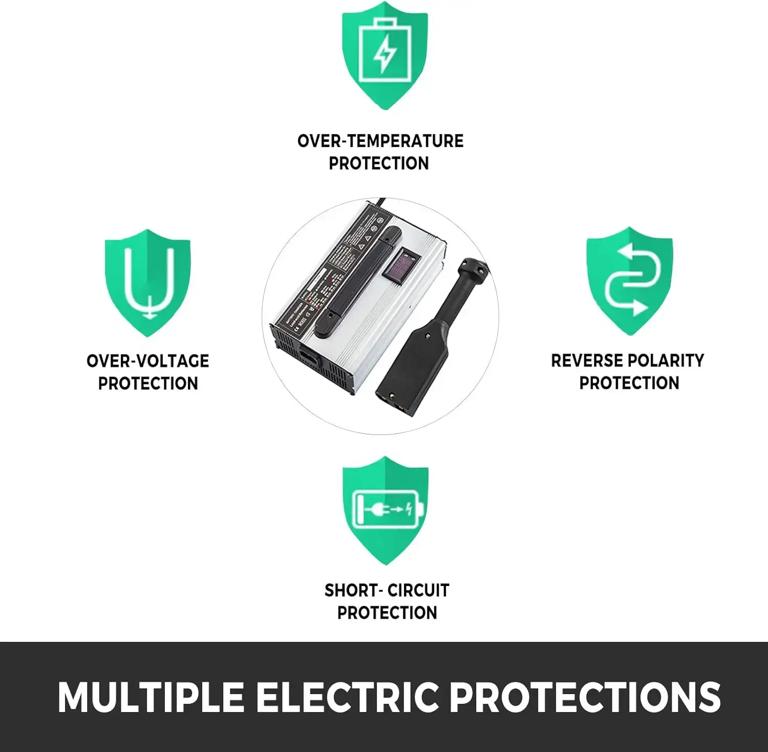 36V 18A Golf Cart Battery Charger,Battery Charger for Golf Cart with Connector Plug for Club Car,LED Status Light Charging