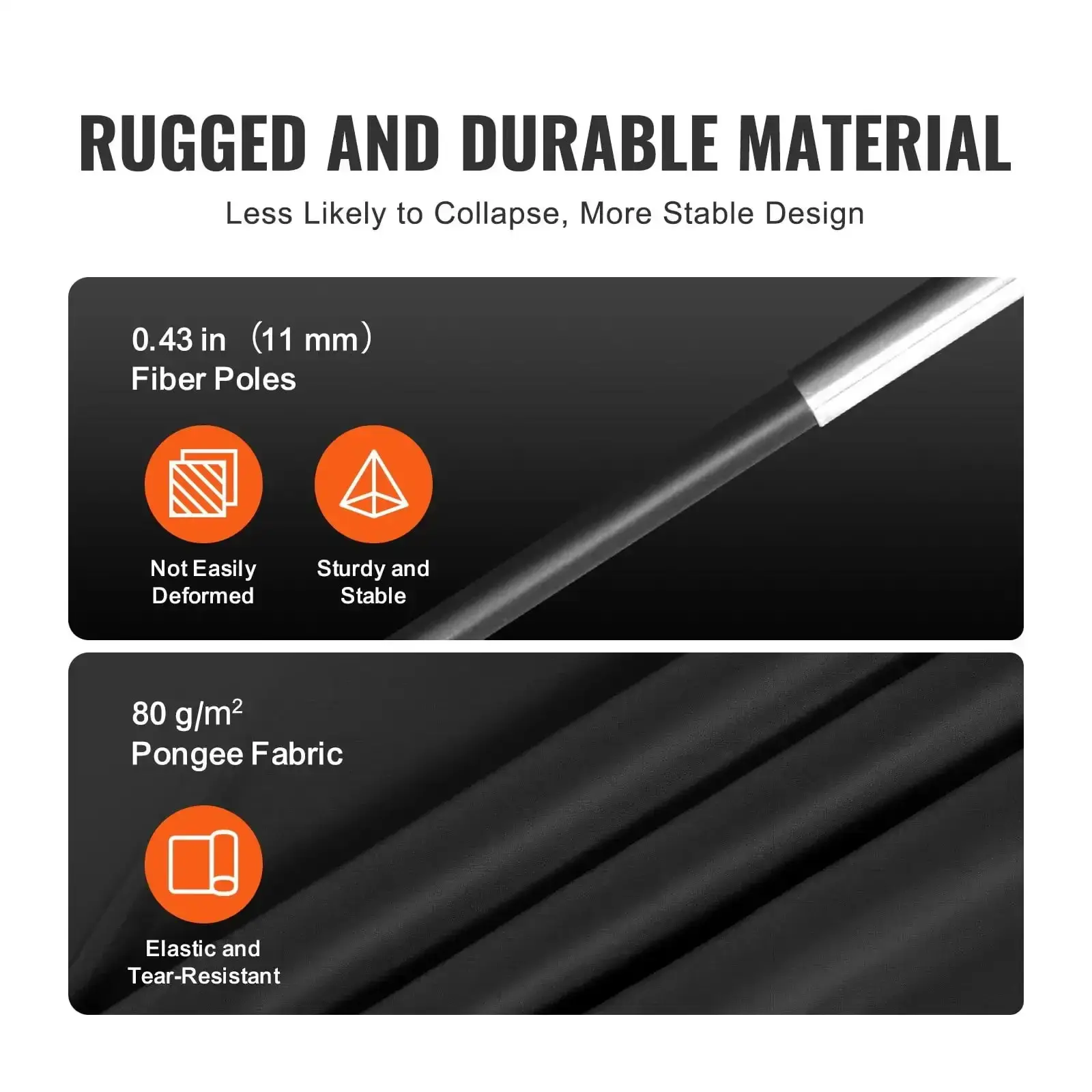 3 Doors Bed Tent Breathable Tent 70% Blackout with 0.43 in Fiber Poles