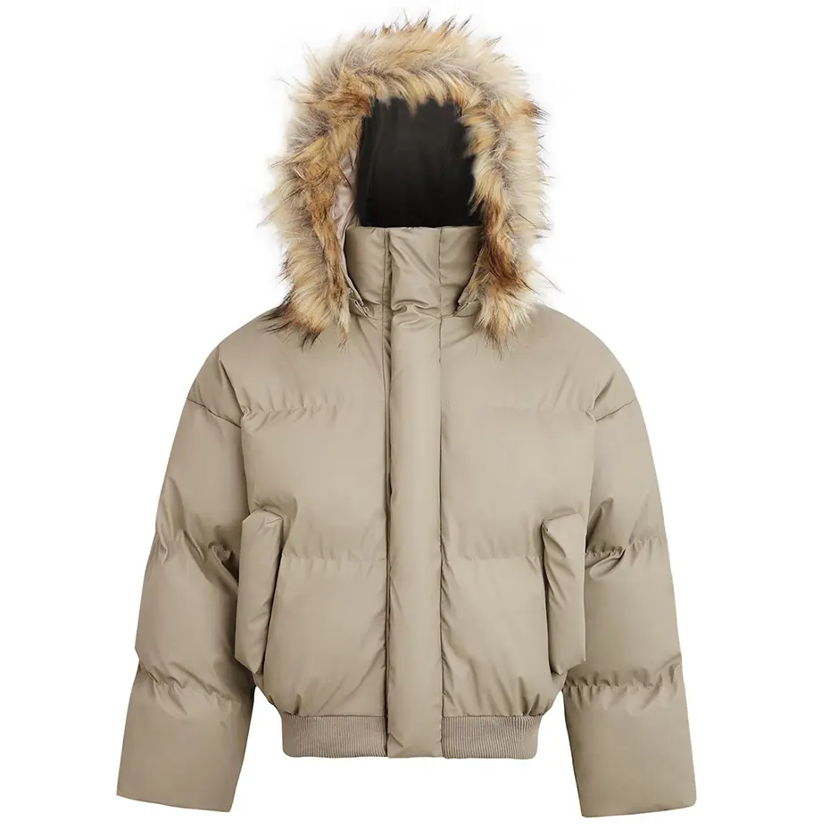 Streetwear Hip Hop Winter Jackets Fur Collar Parkas Thicken Warm Bubble Coat Harajuku Oversized Padded Puffer Jackets Outwear