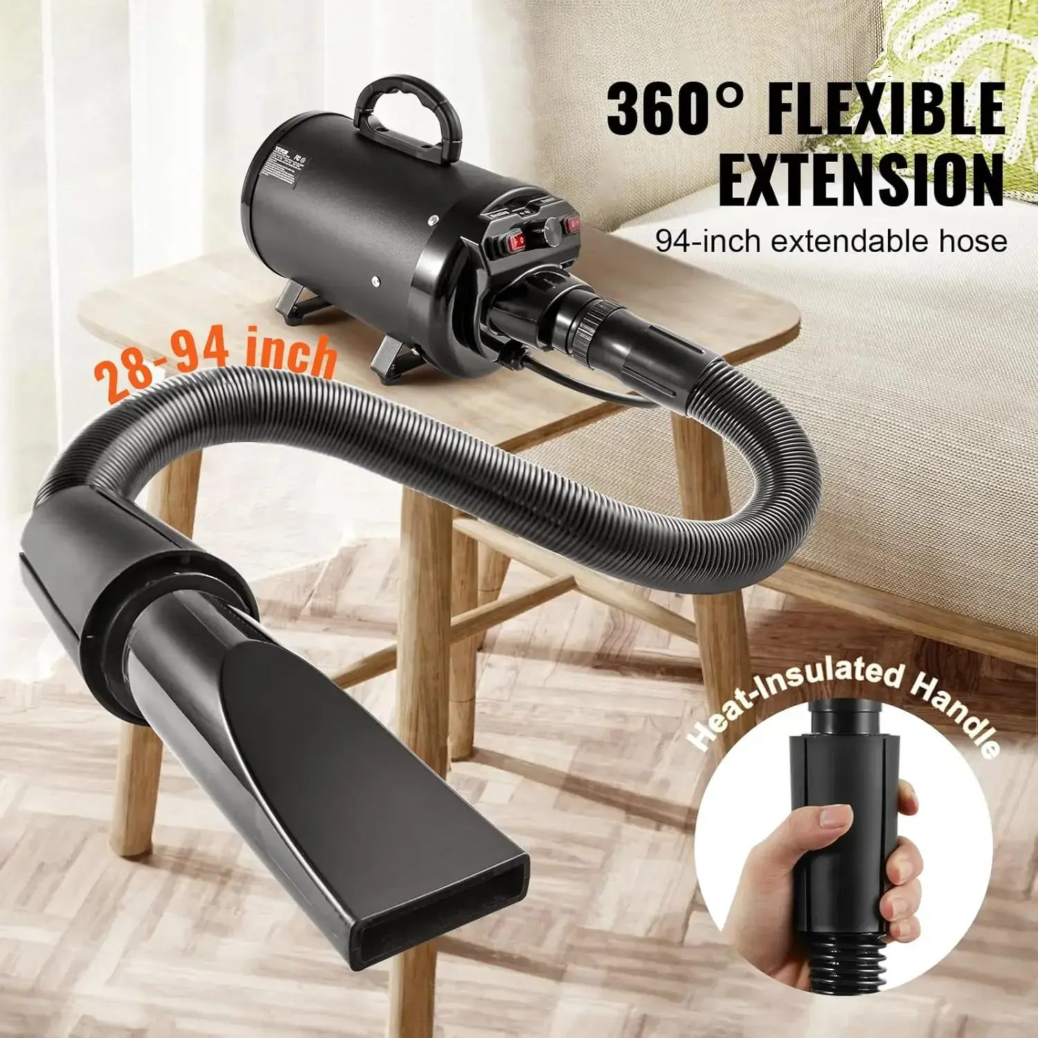 Dog Dryer, 2800W/4.3 HP Dog Blow Dryer, Pet Grooming Dryer with Adjustable Speed and Temperature Control