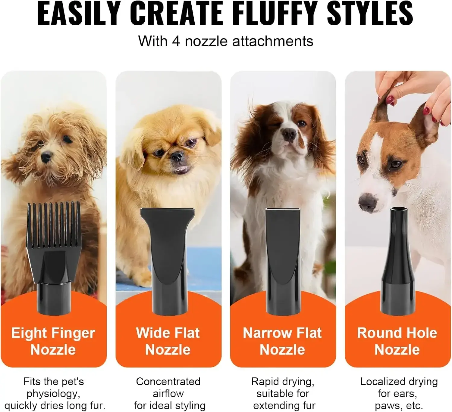 Dog Dryer, 2800W/4.3 HP Dog Blow Dryer, Pet Grooming Dryer with Adjustable Speed and Temperature Control