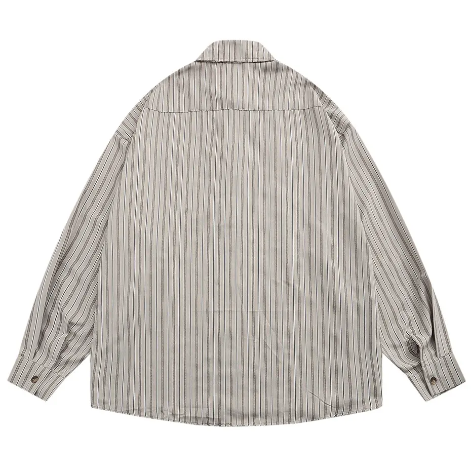 Japan Style Vintage Shirts Spring Autumn Loose Casual Long Sleeve Shirts Button Up Blouse Streetwear Harajuku Oversized Shirts
