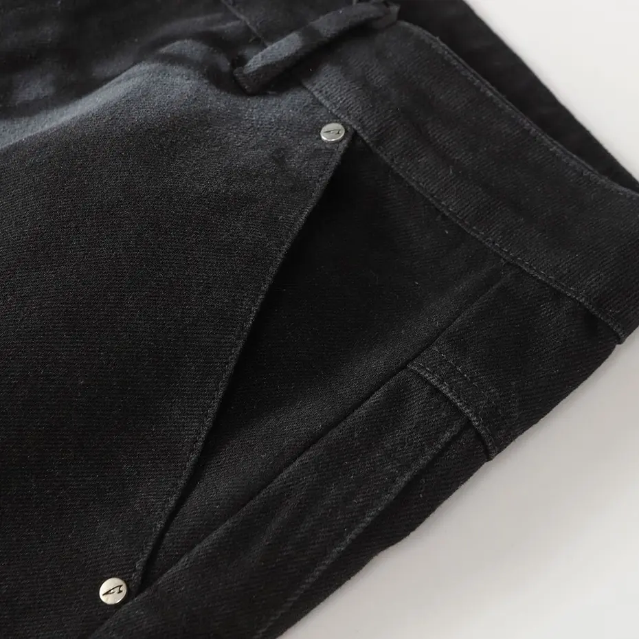 Chain Graphic Baggy Jeans Black Loose Wide Leg Denim Pants Men's Streetwear Harajuku Oversized Hip Hop Jeans