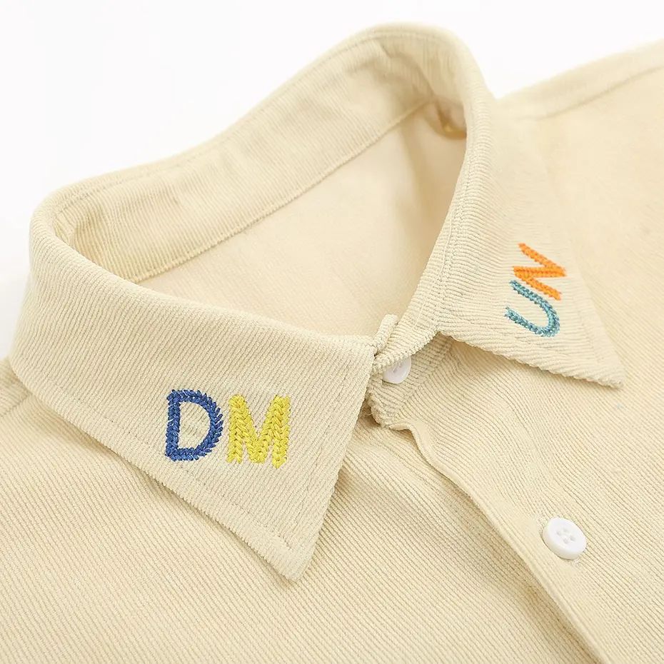 Cartoon Embroidery Shirts Japan Style Vintage Shirts Loose Casual Short Sleeve Button Up Blouse Streetwear Harajuku Y2K Shirts