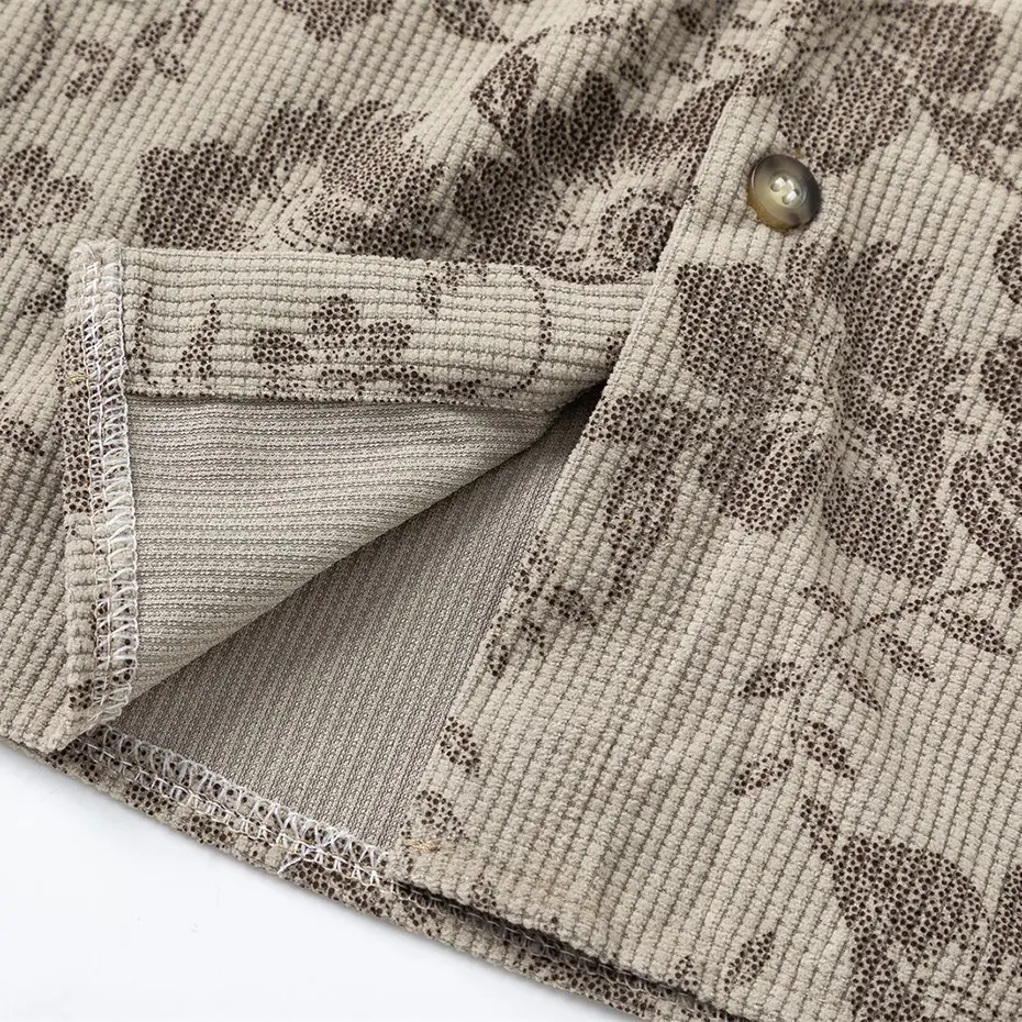Vintage Flower Graphi Shirts with Necktie Japan Style Shirts Short Sleeve Button Up Blouse Summer Casual Loose Shirts