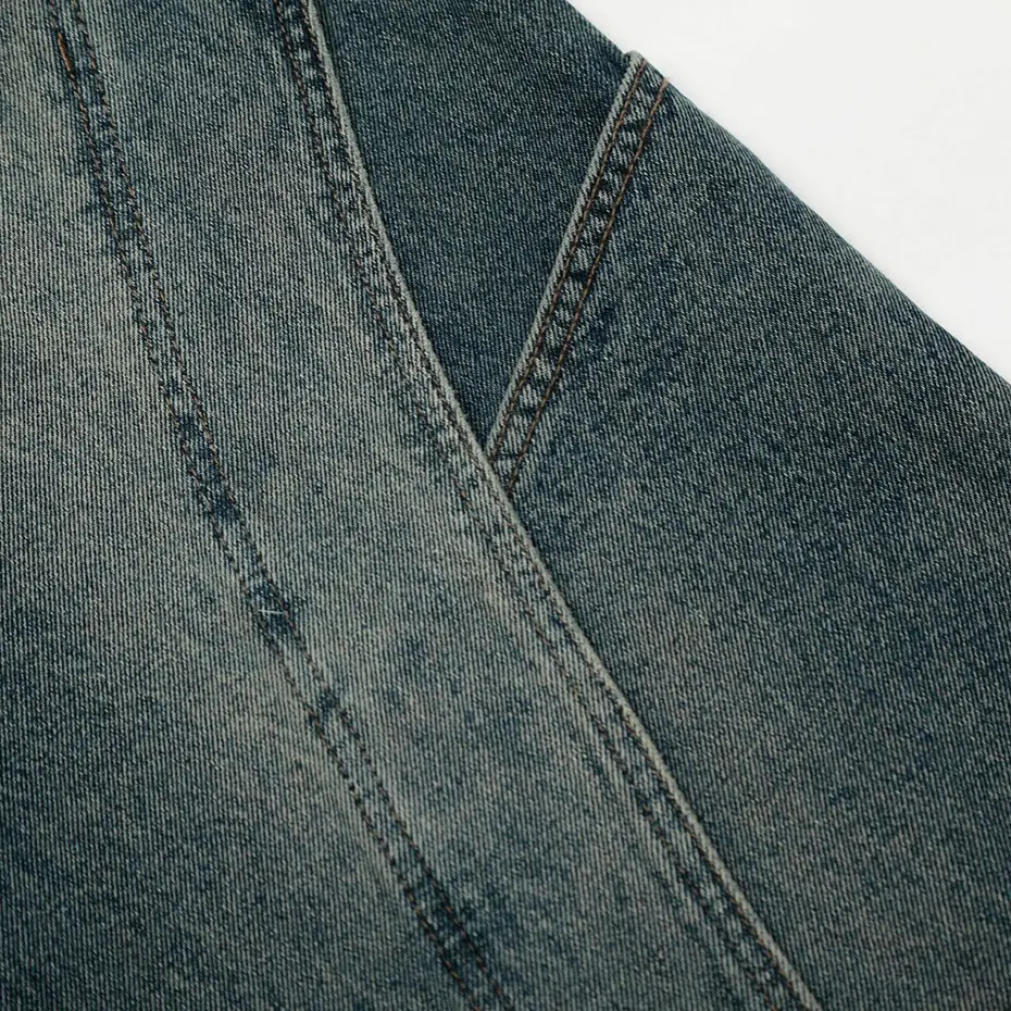Retro Baggy Jeans Men Streetwear Harajuku Hip Hop Jeans Trouses Blue Loose Casual Straight Denim Pants