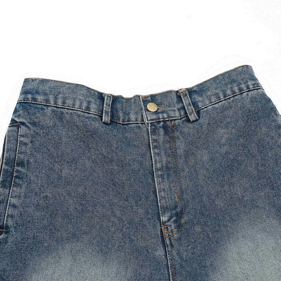 Camouflage Patchwork Baggy Jeans Men Blue Loose Casual Straight Denim Pants Streetwear Harajuku Hip Hop Jeans