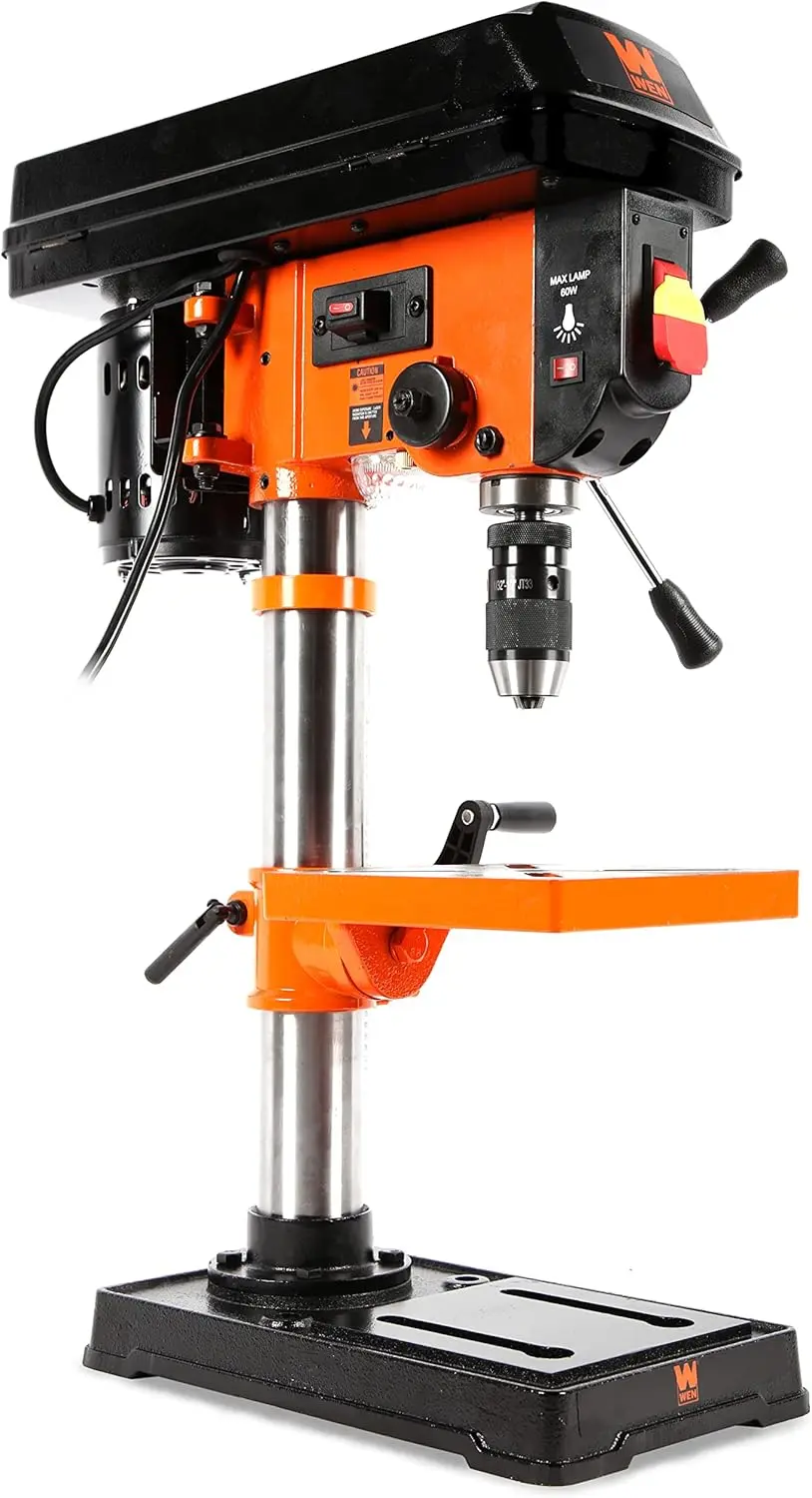 4211 3.2-Amp 10-Inch 5-Speed Cast Iron Benchtop Drill Press with Laser and Keyless Chuck , Black