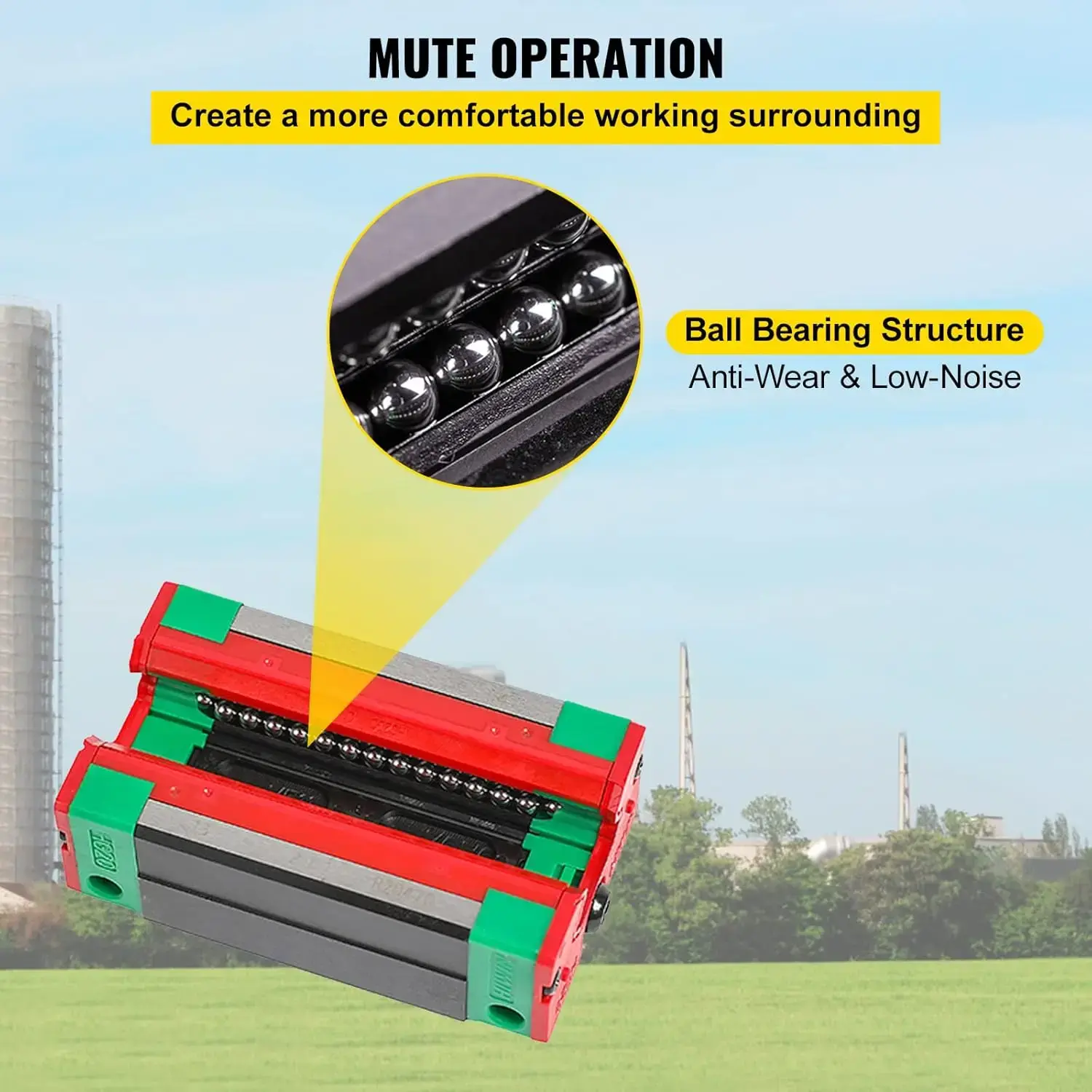 Rail HSR15-1500mm? 2pcs Linear Guideway Rail?4X Square Type Carriage Bearing Blocks?Linear Rail Support for 15mm Slotted Bearing