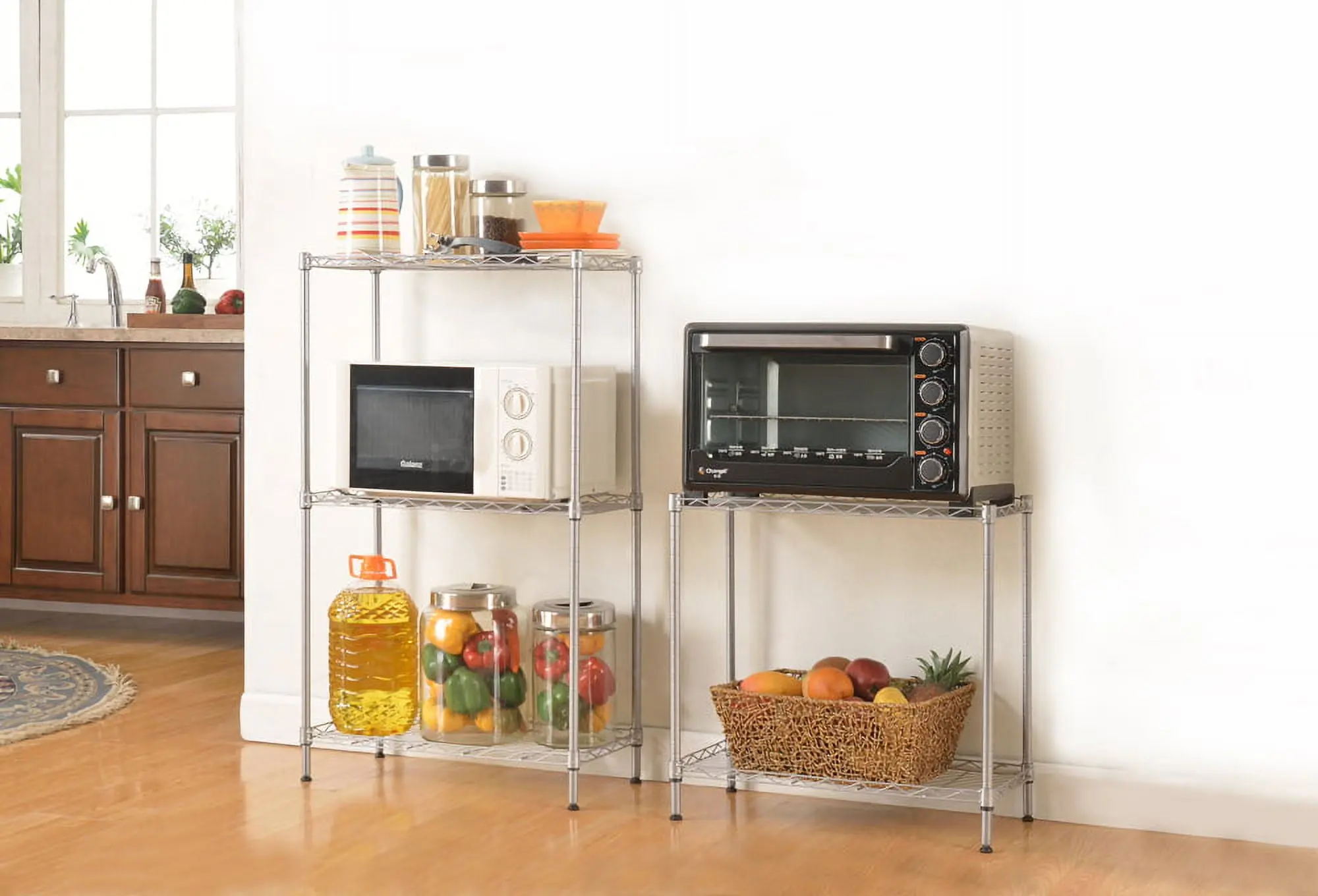 60"x22"x12" Heavy Duty 5-Tier Wire Shelving Rack Adjustable Shelf Storage Silver