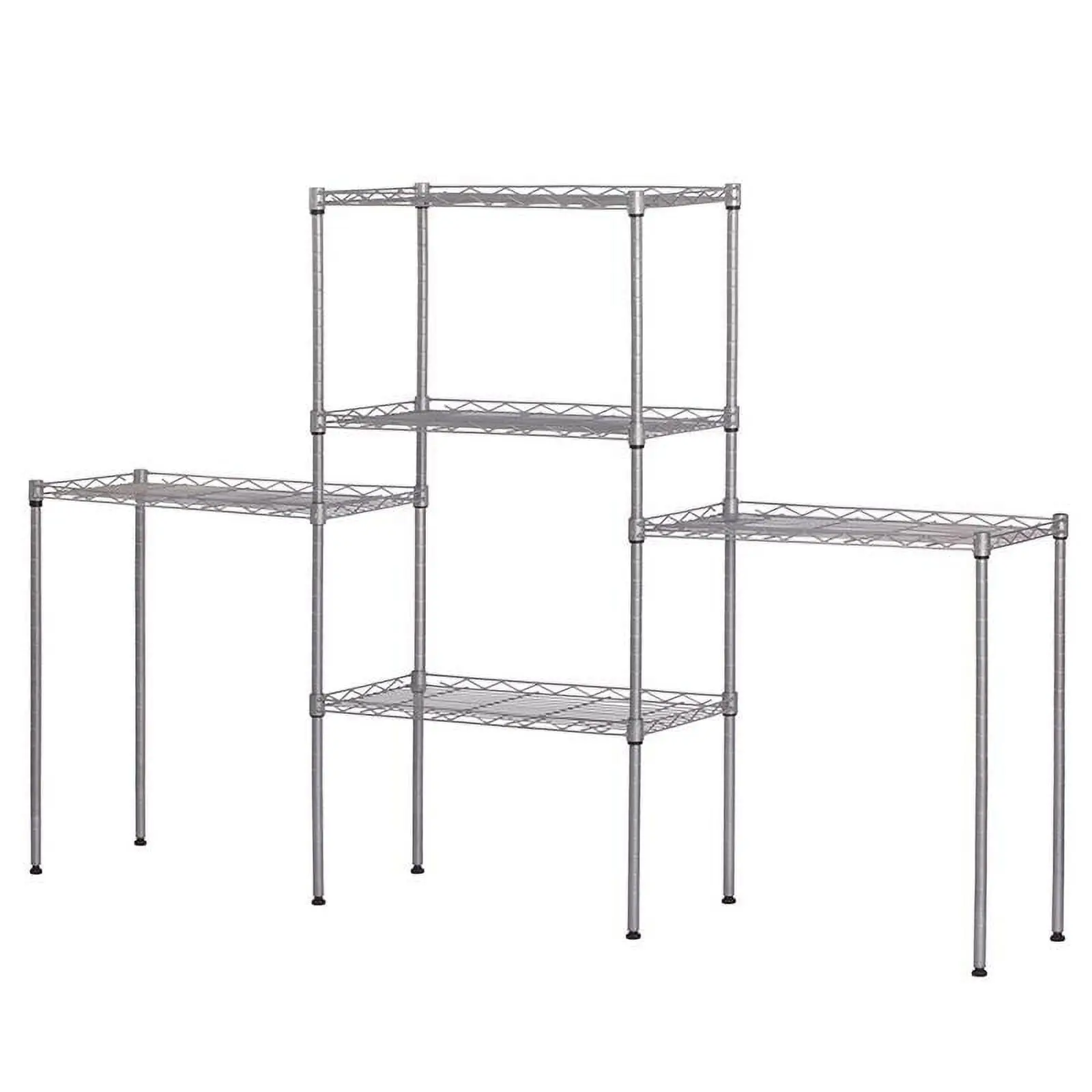 60"x22"x12" Heavy Duty 5-Tier Wire Shelving Rack Adjustable Shelf Storage Silver