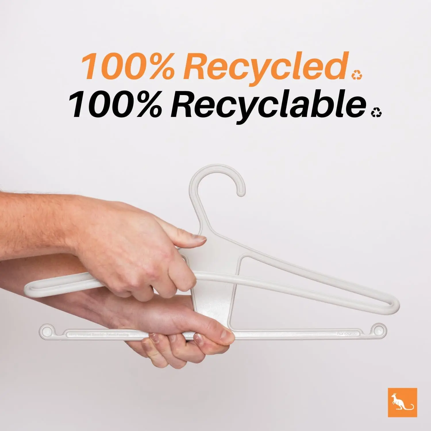 100% Recycled High-Strength Clothing Hanger, Pants, Shirt, Jacket - Patented (Oatmilk 10-Pack)